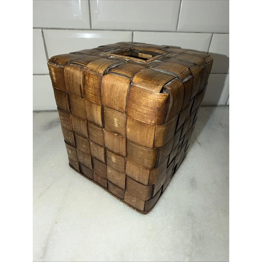 Dimara International‎ Vintage Bamboo Tissue Box  GW992